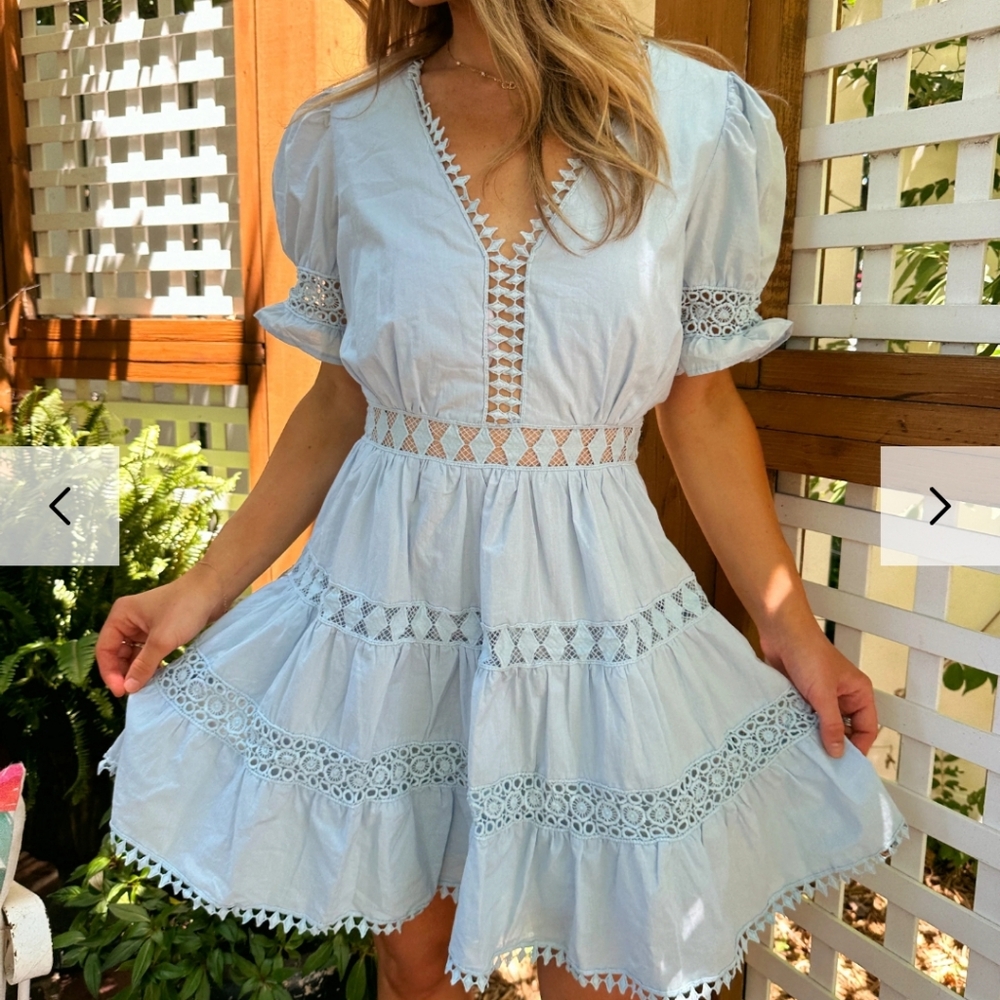 Ciella Poplin Corchet mini dress